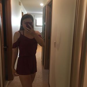 Aeropostale Maroon Romper
